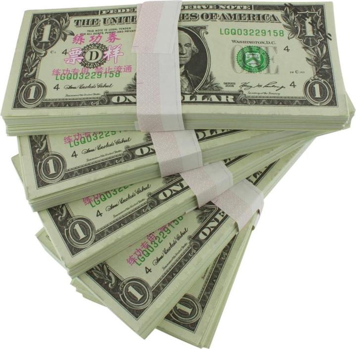 Produktbild JTI Falschgeld - 1 US-Dollar (100 Banknoten) (Geldscheinzähler)