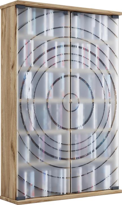 Produktbild VCM Holz CD DVD Stand Regal Glastür Tilano L (60 x 18 x 92 cm)
