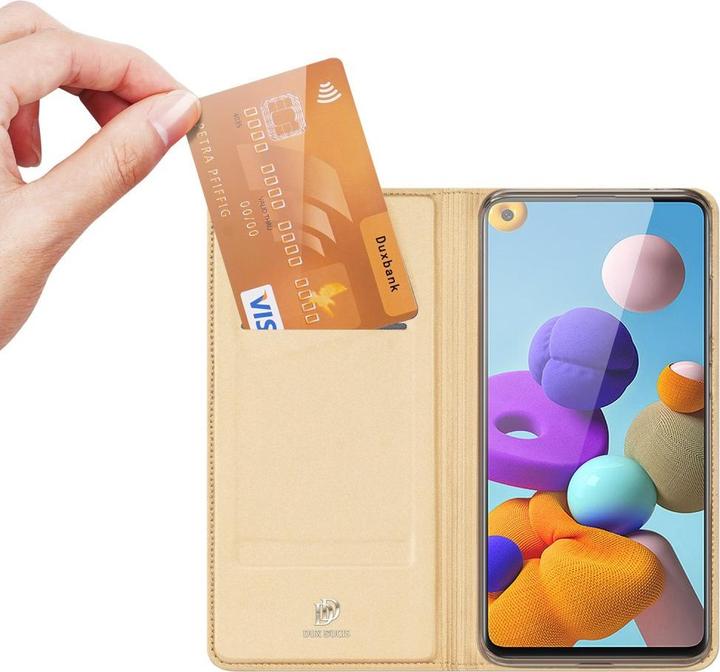 Actual product image Dux Ducis Galaxy A21s - Flip Folio Case gold (Samsung Galaxy A21s)