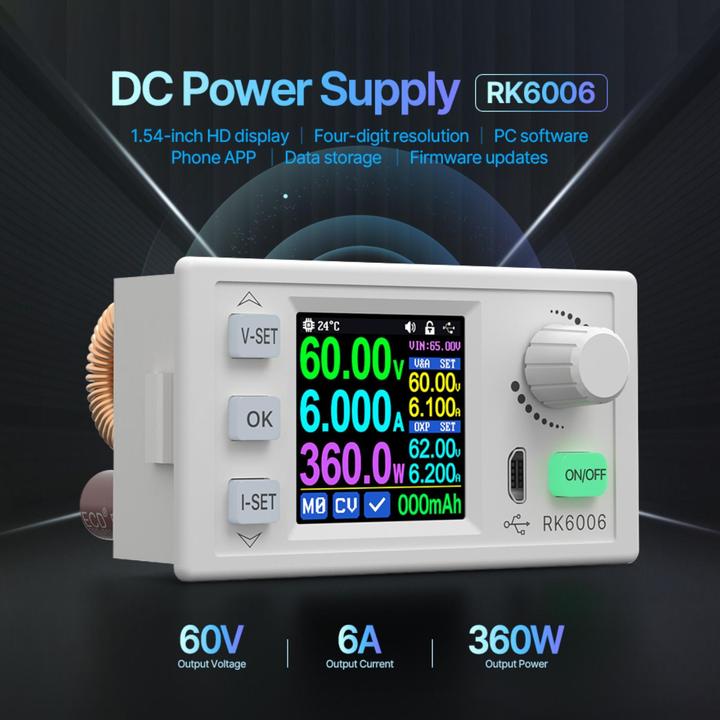 Image du produit RD Tech RK6006-BT Alimentation programmable de laboratoire Convertisseur DC-DC 60V 6A 360W
