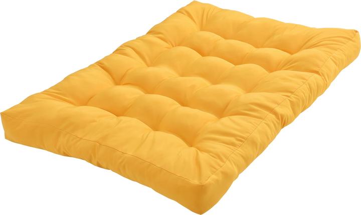Image du produit En.Casa Coussin d'assise pour meubles en palettes Comfy 80x120x12 cm jaune moutarde (120 x 80 x 12 cm)