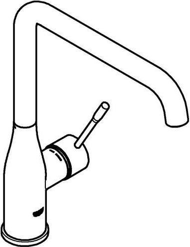 Actual product image Grohe Kitchen faucet with single lever mixer Essence glossy chrome 30269000