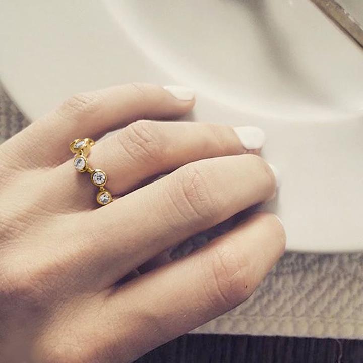 Actual product image Candy Maude ring, 925 sterling silver, gold-plated (52, 925 Silver)