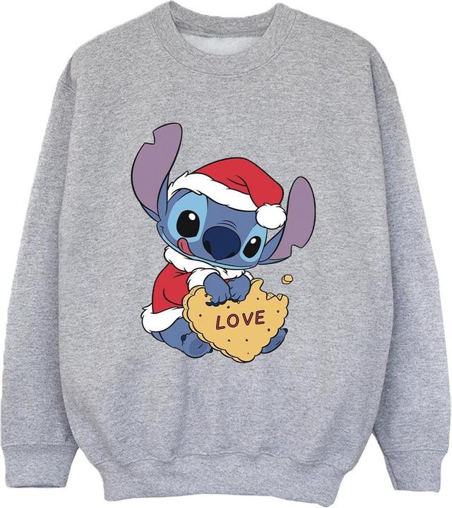 Disney Lilo And Stitch Christmas Love Biscuit Sweatshirt Jungen