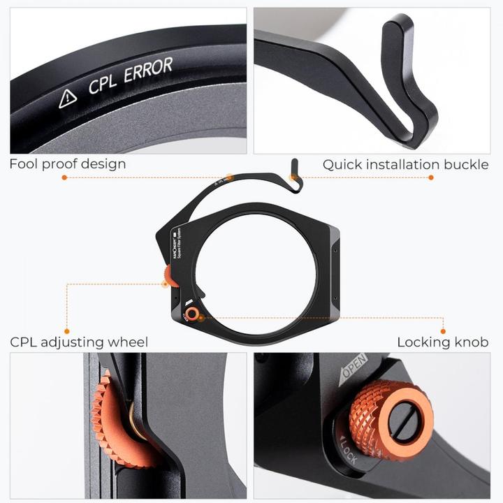 Produktbild K&F Concept Concept X-Pro Square Filter Houder + 95mm CPL