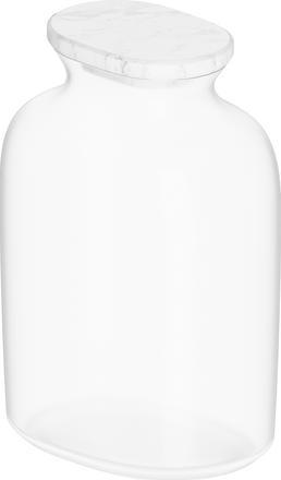 Produktbild Blanco Glaskaraffe | Mattes / Frosted Glas, Marmordeckel | 1l Wasserkaraffe für kohlensäurehaltiges (1 l)