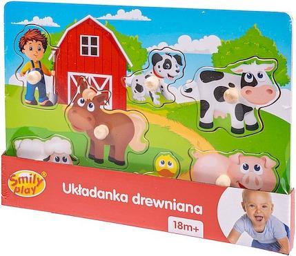Smily Spielen Spielen Holzbauernhof-Puzzle 7 El (7 Teile)