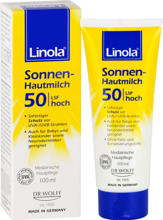 Immagine prodotto Dr. Wolff Linola Latte solare per la pelle SPF 50, 100 ml Lozione (Latte solare, SPF 50, 100 ml)