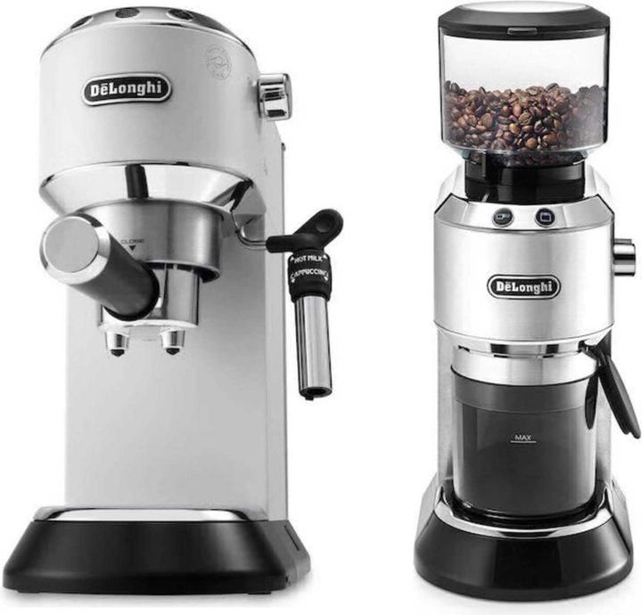 Image du produit De'Longhi Dedica EC685.W & KG520.M Set