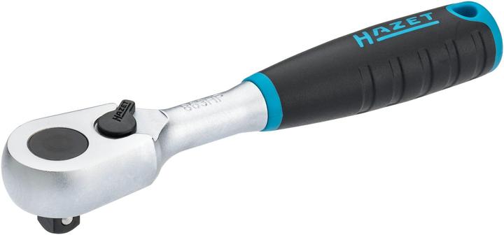 HAZET HiPer fine-tooth reversible ratchet 863HP ∙ Square, solid 6.3 mm (1/4 inch) (1/4")