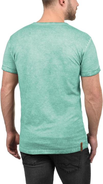 Immagine prodotto Solid Tihn T-Shirt A Maniche Corte Maglietta Da Uomo Con Collo Grandad In Cotone 100% (XL)