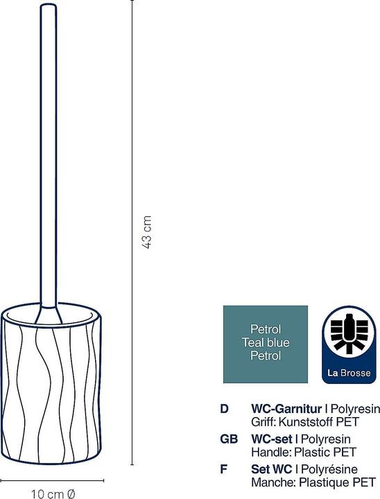 Actual product image Kela WC-set Merida teal blue