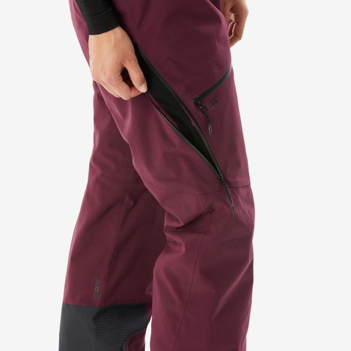 Immagine prodotto Wedze Pantaloni da sci da donna caldi e traspiranti Donna - 500 rosso bordeaux (44)