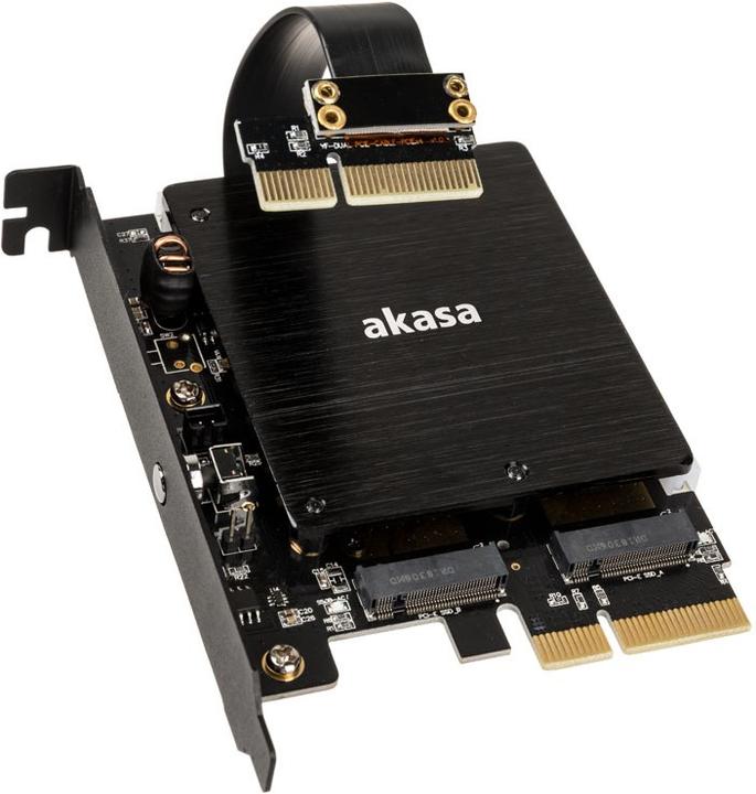 Actual product image Akasa AK-PCCM2P-04 - PCIe - M.2 - Black - Passive