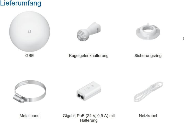 Actual product image Ubiquiti GigaBeam AC (1000 Mbit/s)