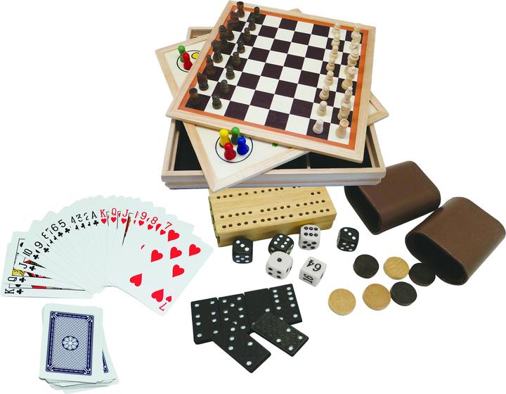 Actual product image Clown games 9-In-1 Game Wood (German, Italian, French, English, Dutch, Spanish)