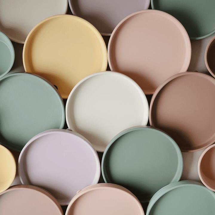 Actual product image Mushie Classic Silicone Plate Al