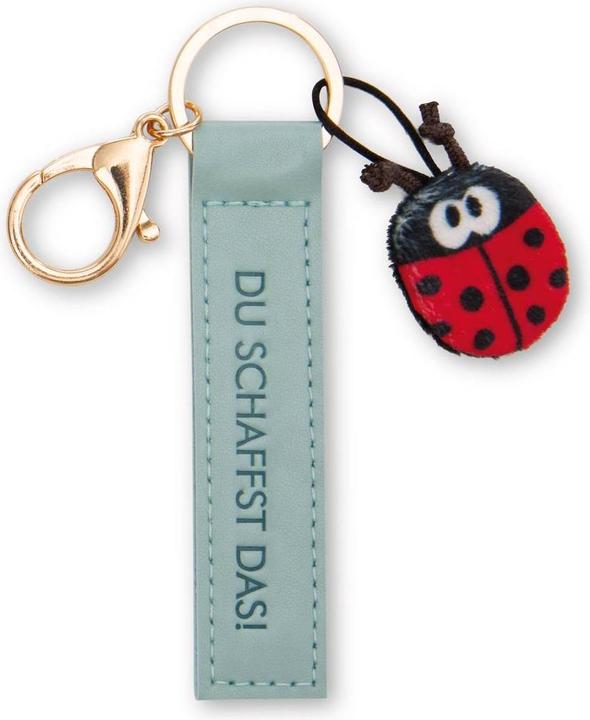 Produktbild Magni NICI Schlüsselanhänger Du schaffst das! Kunstlederband mit Marienkäfer türkis 10cm