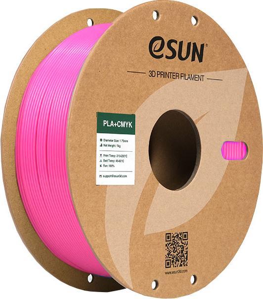 Actual product image eSUN PLA+ Magenta CMYK Filament Hueforge 1.75mm 1Kg (PLA+, 1.75 mm, 1000 g, Rose)