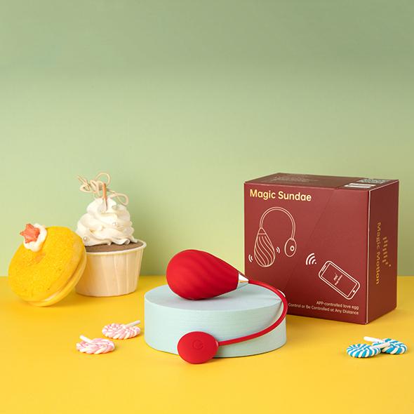 Actual product image Magic Motion Magic Sundae App Controlled Love Egg Red
