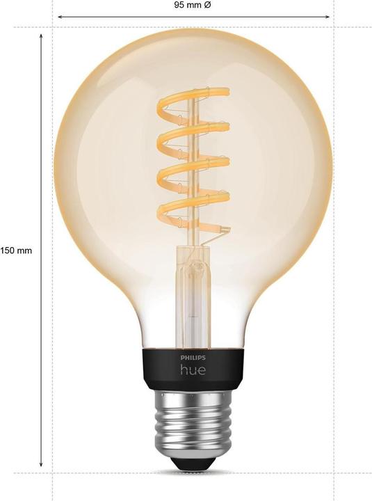 Immagine prodotto Philips Hue Philips Globe filamento G93 (E27, 7 W, 550 lm, 1 x, G)