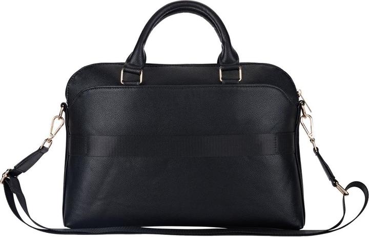 Actual product image Guess Bag Grained Zipper Pocket Triangle Logo 15" black