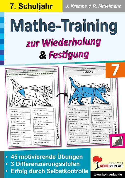 Actual product image Mathe-Training zur Wiederholung und Festigung / Klasse 7 (German, Jörg Krampe, Rolf Mittelmann, 2023)