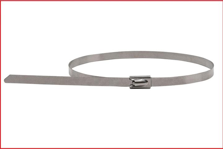 Immagine prodotto KS Tools Fascette in acciaio inox con chiusura a sfera, 4,6x250 mm, 100 pezzi. (Fascette in metallo, 250 mm, 1 pz.)