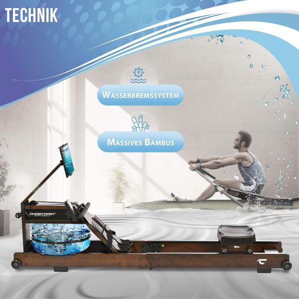 Actual product image Christopeit Water Rower Hudson
