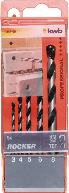Actual product image kwb Rocker concrete and masonry drill set 5 pcs. (6 mm, 8 mm, 3 mm, 4 mm, 5 mm)