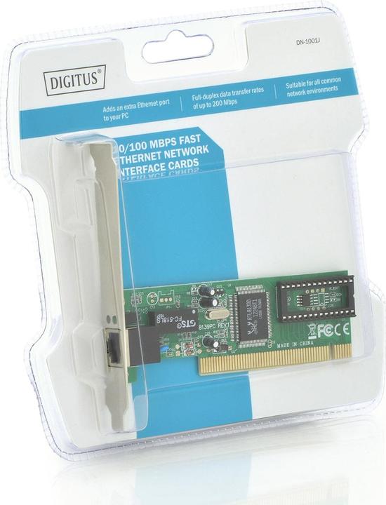 Actual product image Digitus Fast Ethernet PCI Card 10/100Mbit 1xRJ-45 Realtek 8139 (PCI)