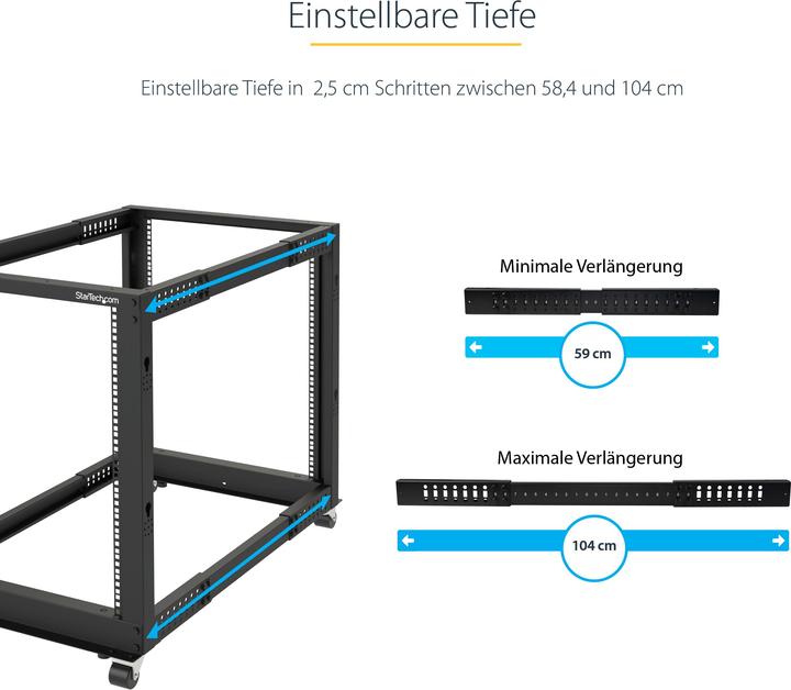Produktbild StarTech Open Frame (25 HE, 19 Zoll Rack)