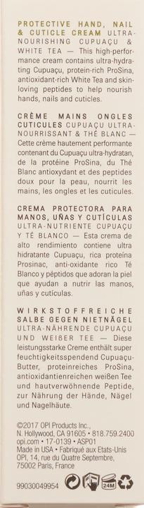 Actual product image OPI Pro Spa - Protective Hand, Nail and Cuticle Cream (50 ml)