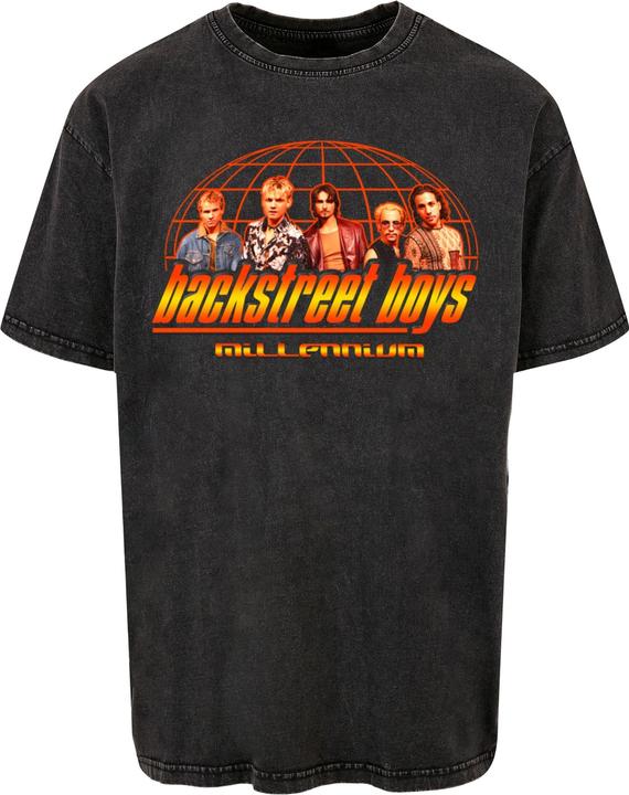 Produktbild Merchcode Backstreet Boys - Millenium Globe Acid Washed Heavy Oversize Tee - 114575 (XXL)