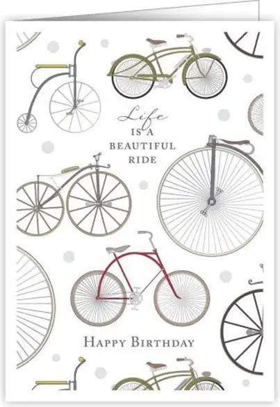 Quire Geburtstagskarte Happy Birthday Fahrrad