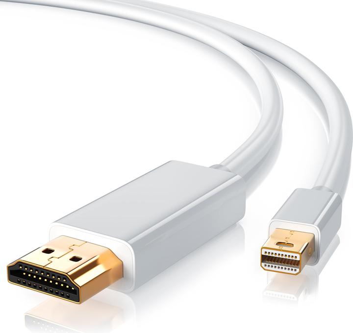 Produktbild CSL 4k Mini Displayport auf HDMI Kabel | Thunderbolt 1- und Thunderbolt 2 Ports | 4K Ultra HD 2160p (1 m, DisplayPort, HDMI)