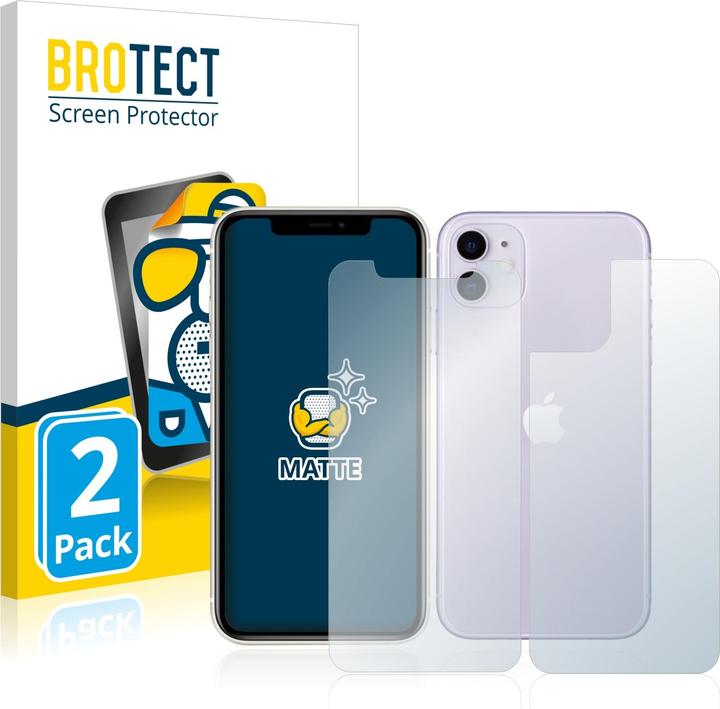 Image du produit BROTECT Film de protection antireflet Protection d'écran mat (2 pièce(s), Apple iPhone 11)