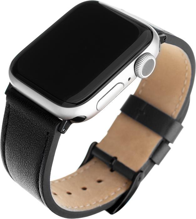 Produktbild Fixed - Leather Strap 32mm - Apple Watch 1/2/3/4/5/6/7/8/9/10/SE/SE 2 (38/40/41/42mm) - Black (Naturleder, 3, 4, 9)