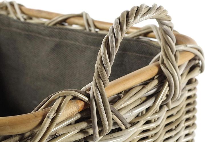 Immagine prodotto Kobolo Cesto per caminetto, Tessuto grigio Kubu scuro