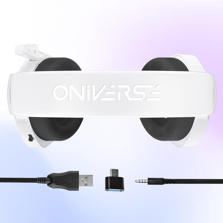 Actual product image Oniverse Gaming Headset Meteor - Frost White (Cable)