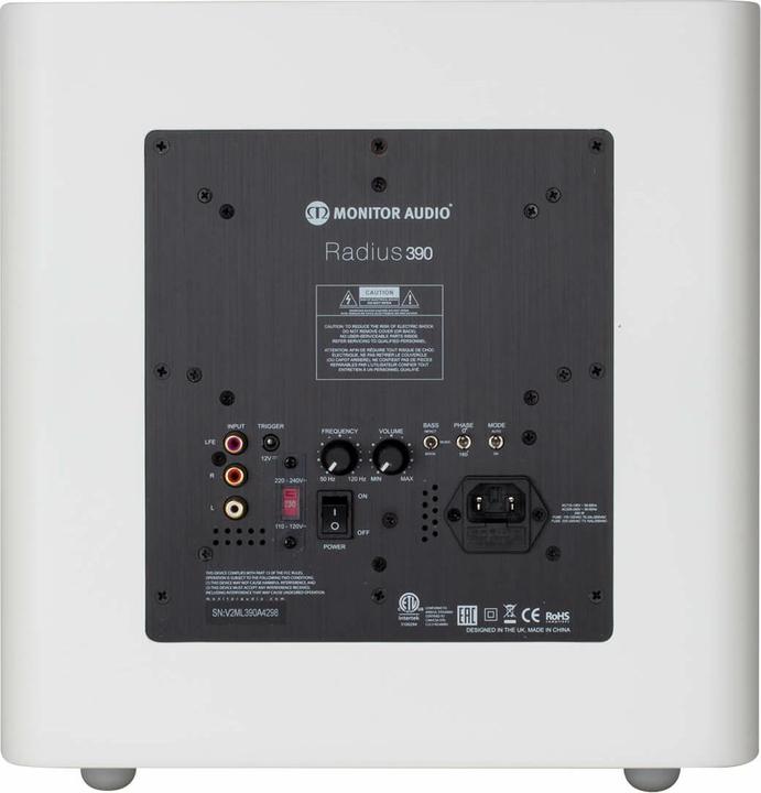 Produktbild Monitor Audio Audio Radius 380 - Compacte Actieve Subwoofer - Mat Wit (Subwoofer passiv, 1 Stk.)