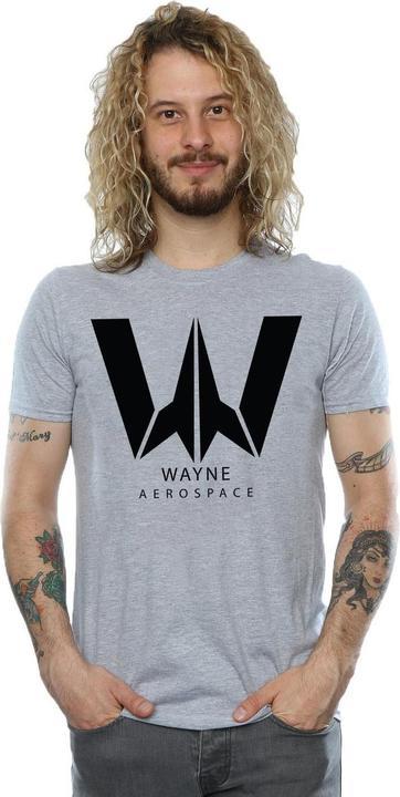 Actual product image Mens Justice League Movie Wayne Aerospace T-Shirt (S)