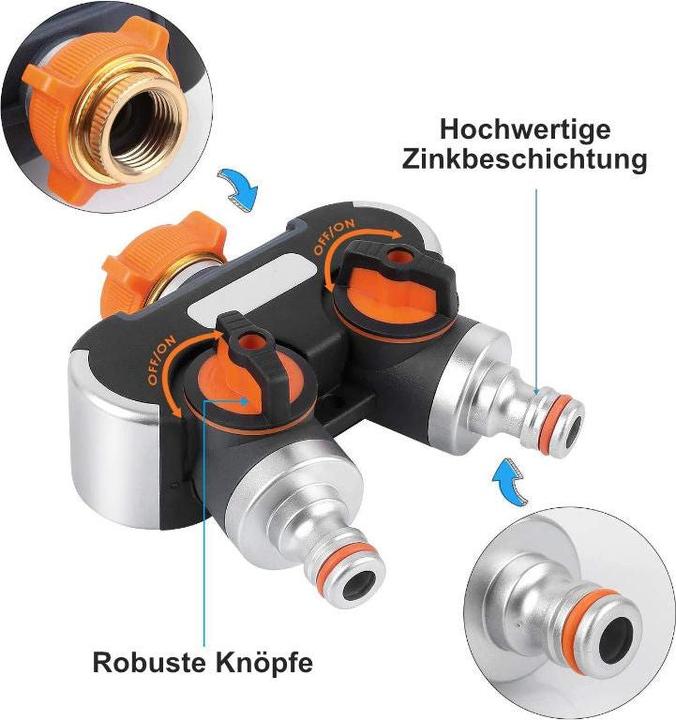 Produktbild Hermex 2-Wege-Wasserverteiler (2 Wege Verteiler, 19.05 mm)