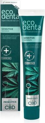 Produktbild Ecodenta Zahnpasta mit Cannabidiol und Probiotika 75ml für empfindliche Zähne