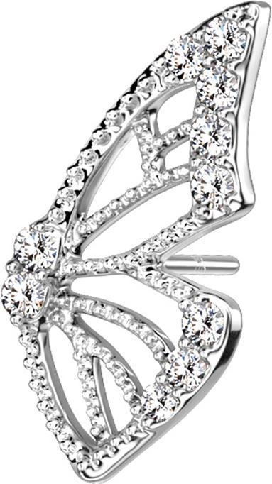 Produktbild Star Piercing Ring silber Totenkopf Netz (ohne Messing, 14k Gold)