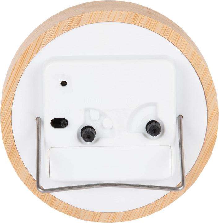 Actual product image Karlsson Classic alarm clock Neat Round bamboo / white