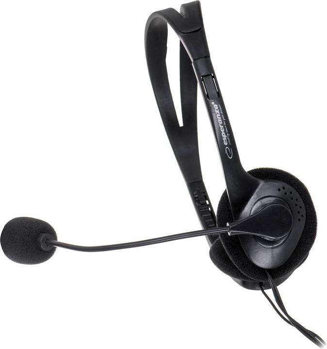 Produktbild Esperanza EH102 Kopfhörer & Headset Kabelgebunden Kopfband Anrufe/Musik Schwarz (Kabelgebunden)