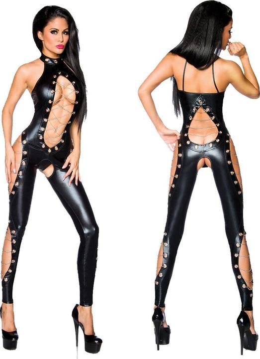 Actual product image Saresia Wetlook jumpsuit with cut-outs (XL)