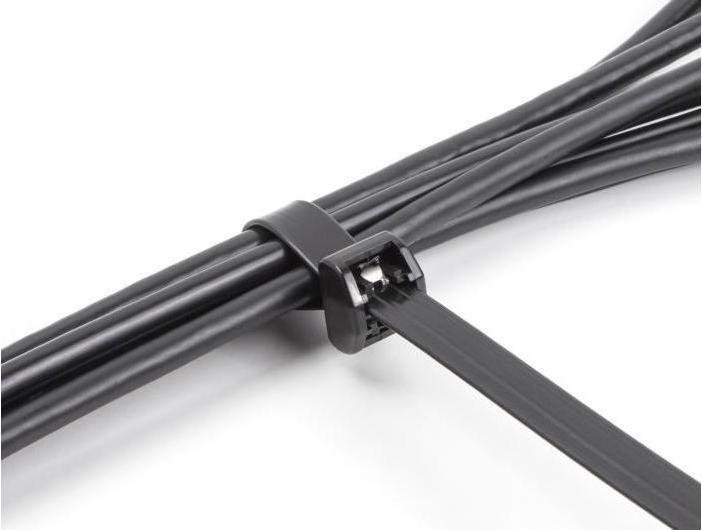 Actual product image Delock Cable tie with metal tongue L 406 x W 12.7 mm 10 pcs. (Metal cable ties, 406 mm, 10 pcs.)