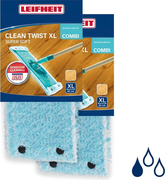Actual product image Leifheit Housse CLEAN TWIST XL / Combi XL super soft 2 pièces (2 pcs.)